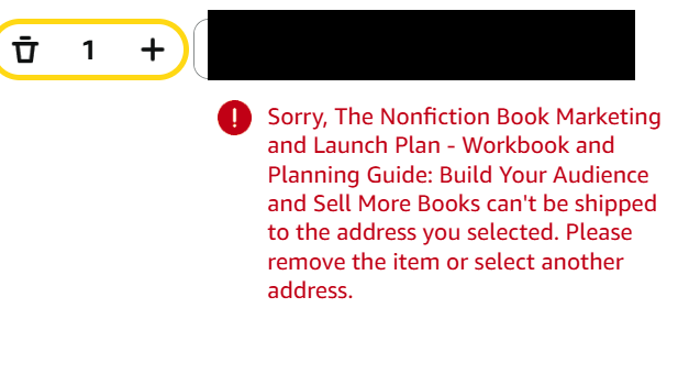 IngramSpark + Amazon Error: Sorry, Book Cannot Be Shipped to the Address You Selected—How Authors and Publishers Can Fix It